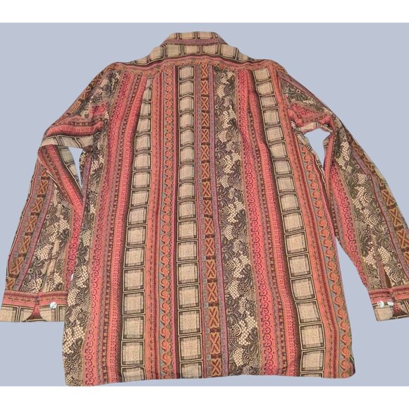 Vintage Charag Din Party Shirt Italian Fit Button-Up Long Sleeve Groovy - Picture 7 of 13